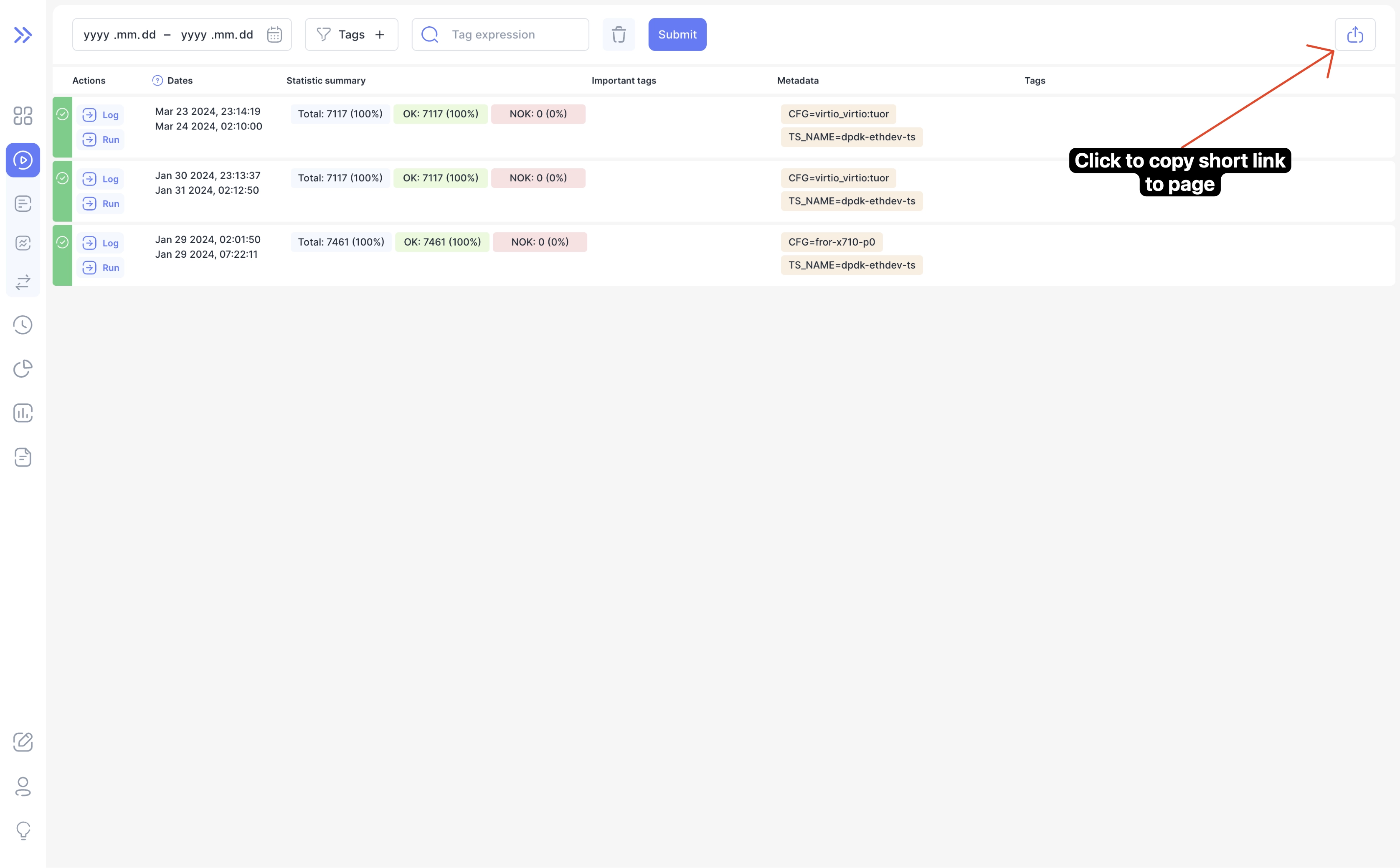 Copy Link Button Runs Page