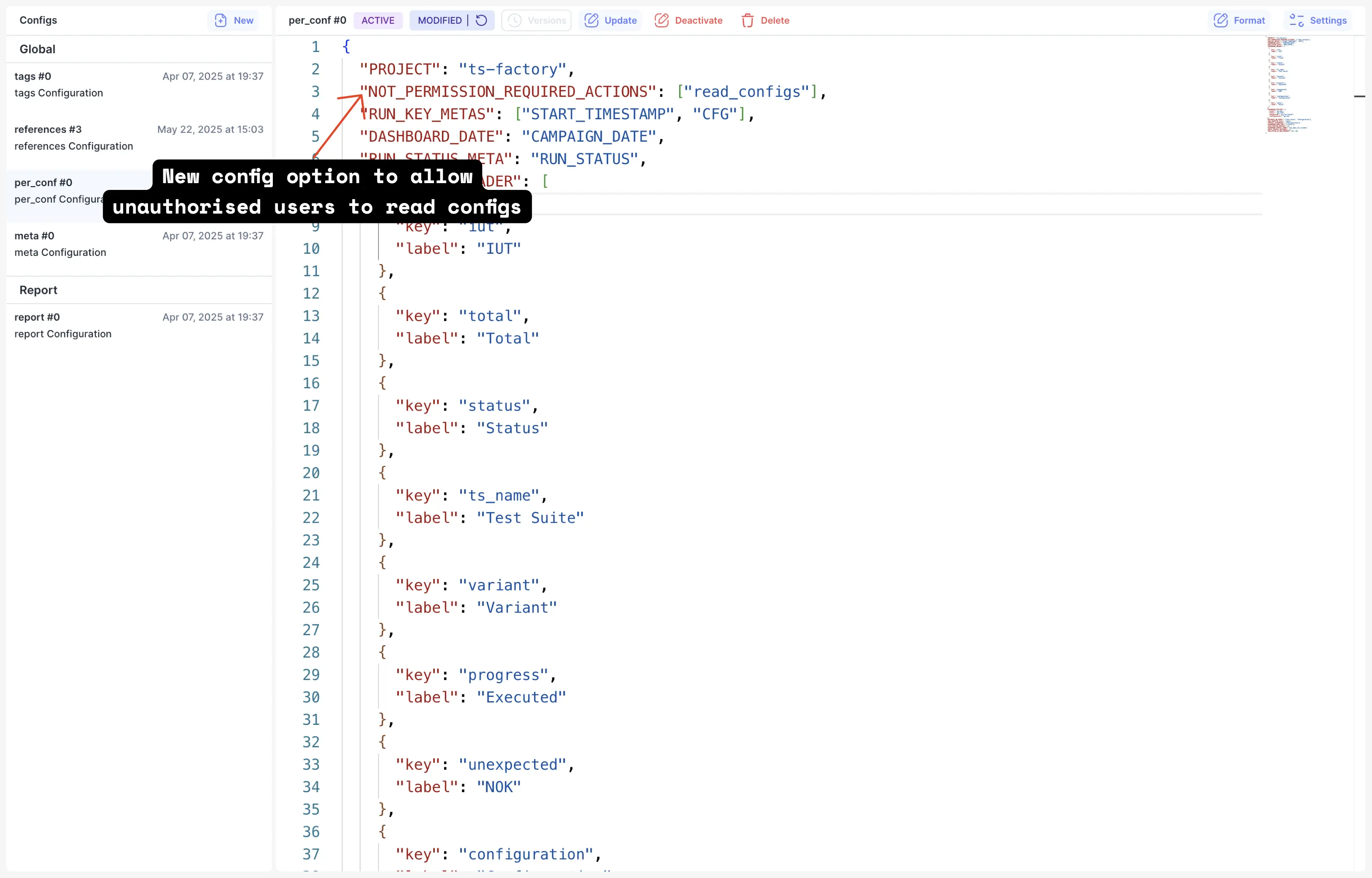 Flexible Permissions For Reading Configs